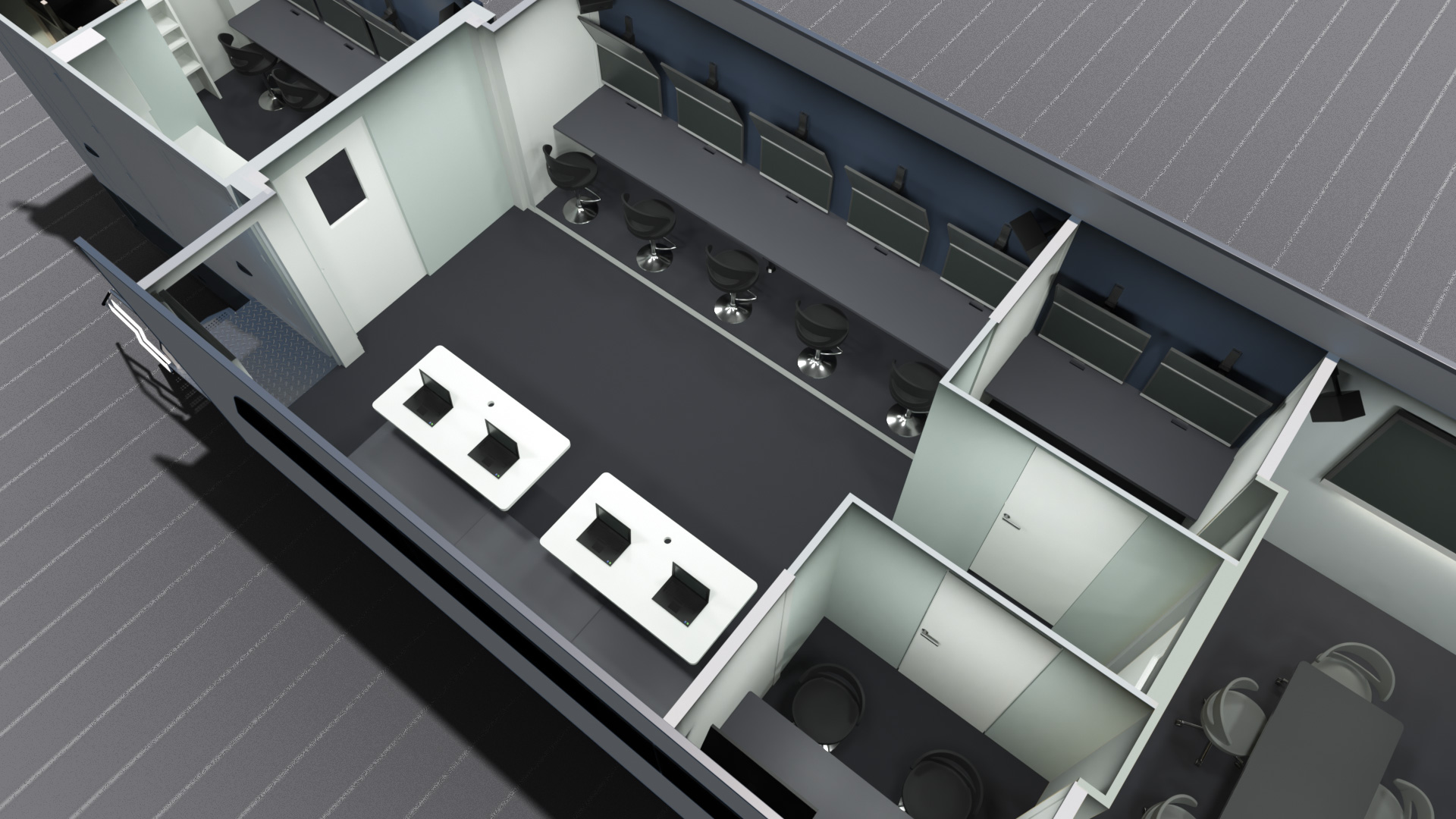 Vue 3d salle principale