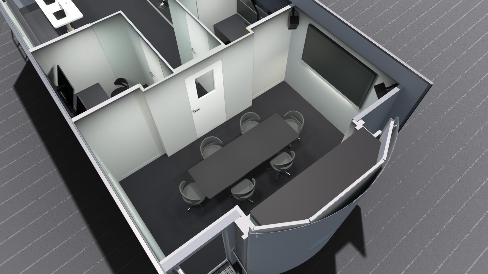Vue 3d salle de réunion